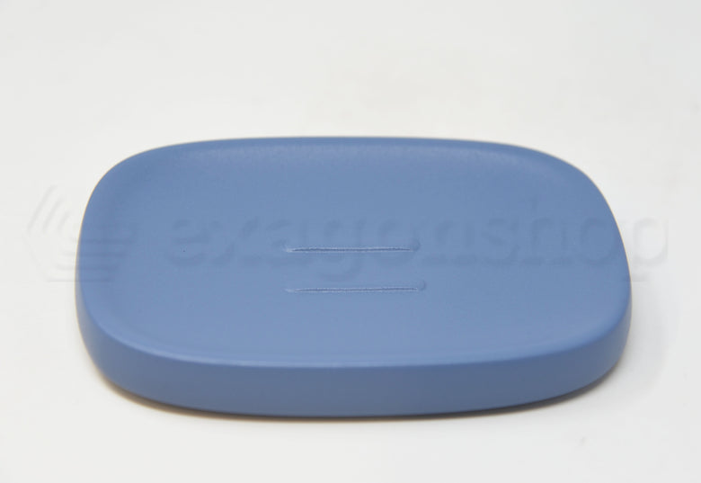 Colombo design Mood Bath Porta Sapone Ocean Blue, dettaglio ravvicinato del materiale e dell'aggancio