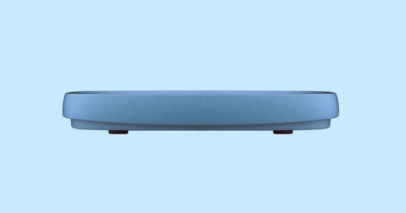 Colombo design Mood Bath Porta Sapone Ocean Blue, vista laterale del profilo a muro