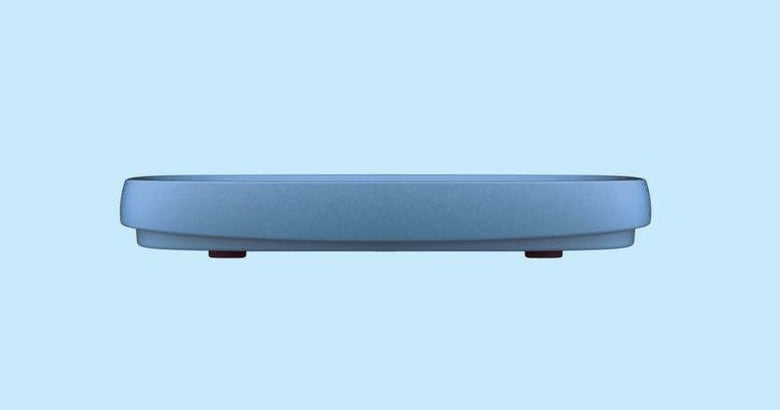 Colombo design Mood Bath Porta Sapone Ocean Blue, vista laterale del profilo a muro