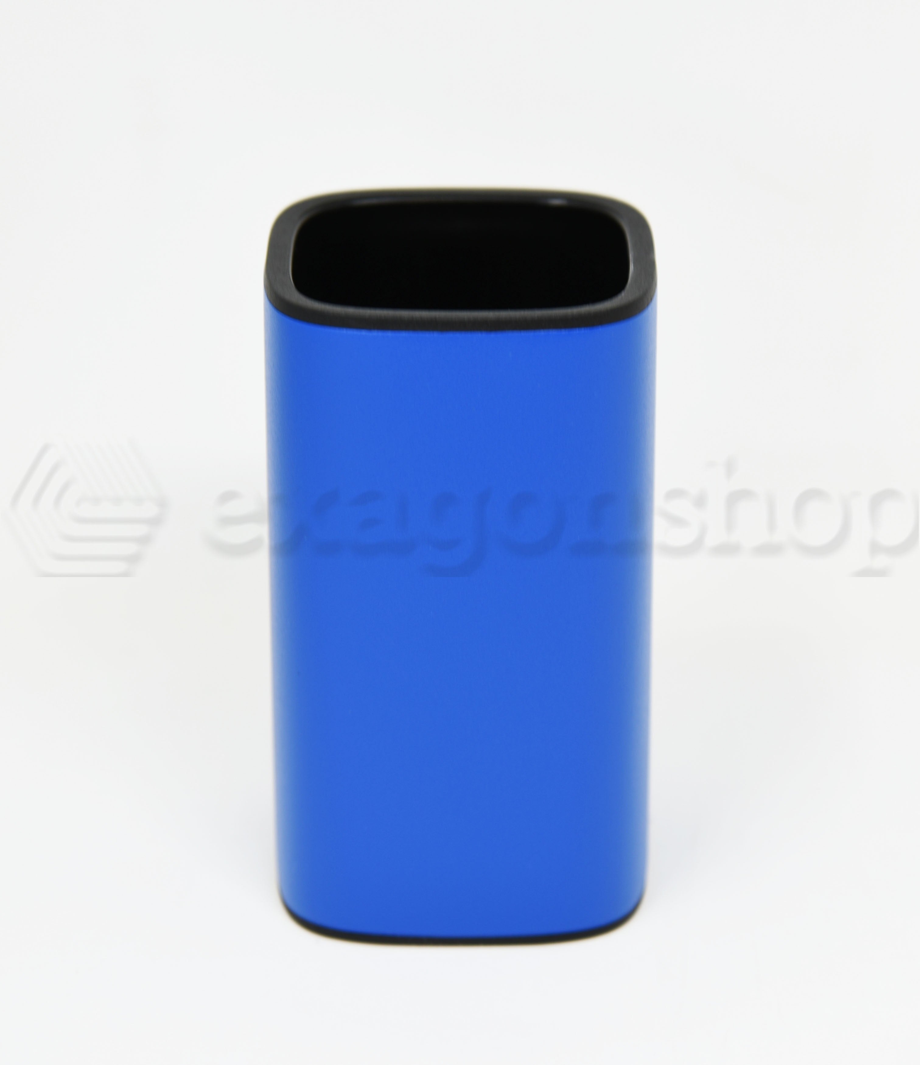 Colombo design Trenta Porta spazzolini Capri Blue, vista laterale del profilo a muro
