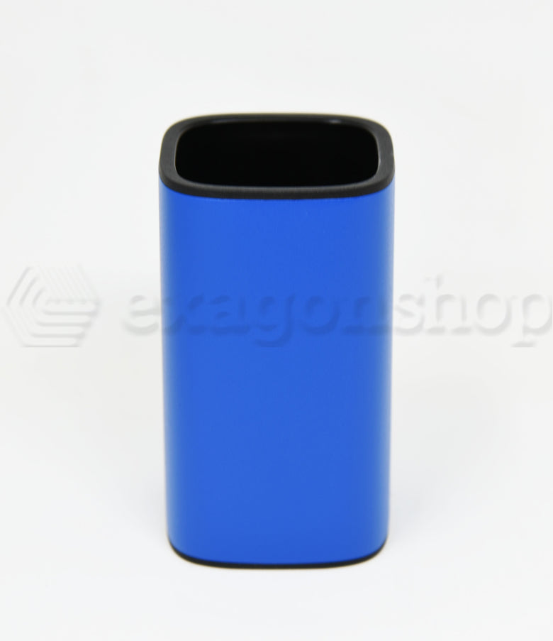 Colombo design Trenta Porta spazzolini Capri Blue, vista laterale del profilo a muro