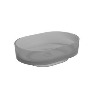 Antonio lupi borghi 60x40 Lavabo in cristalmood notturno Blu, vista laterale del profilo e della forma - Antonio Lupi Design