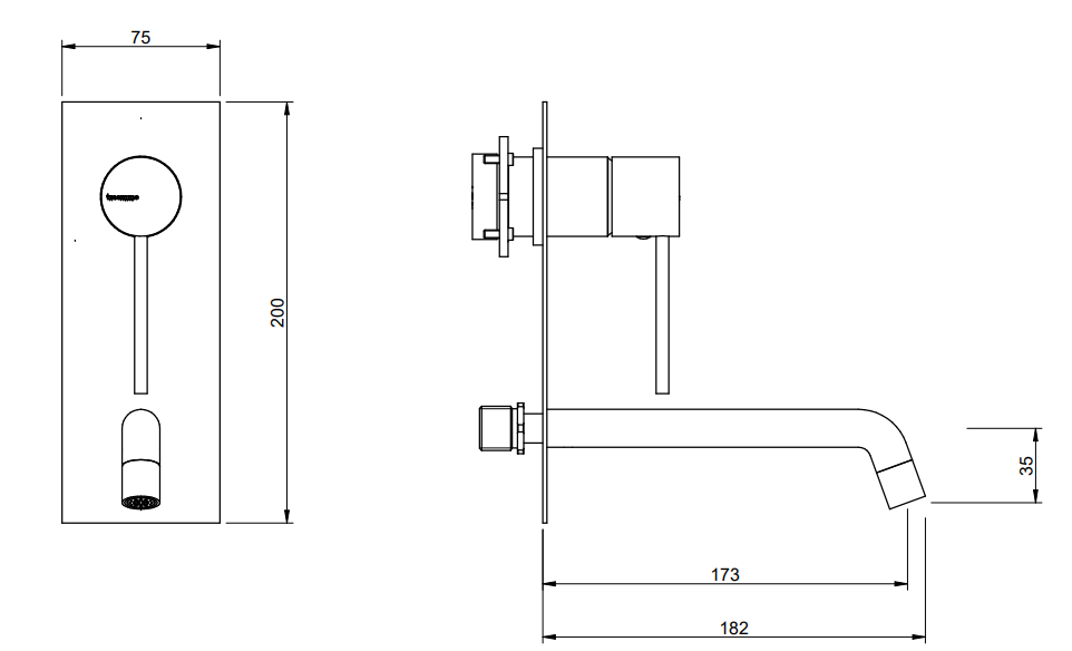 Treemme Up+ RWIT6BB2CC01 miscelatore monocomando lavabo Cromo Lucido, dettaglio ravvicinato della finitura e del marchio...