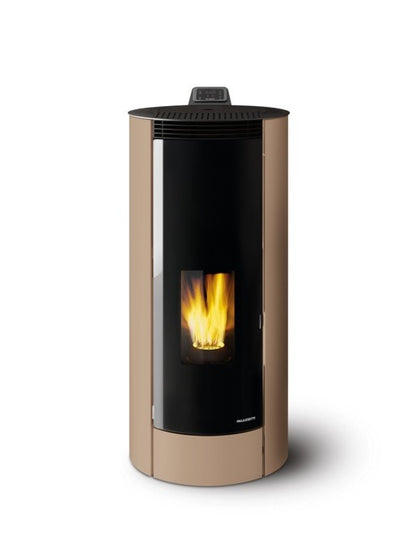 Stufa A Pellet Ecofire Ad Aria 8kw Con Struttura In Acciaio Caffellatte Palazzetti Melita 8