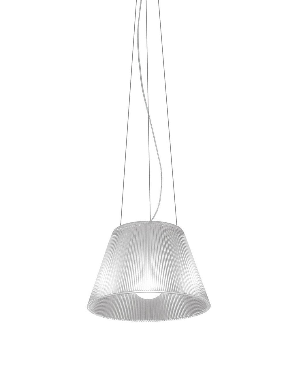 Flos Romeo Moon Suspension 1 Lampada sospesa 34 cm Vetro accesa in ambiente, design e diffusione della luce