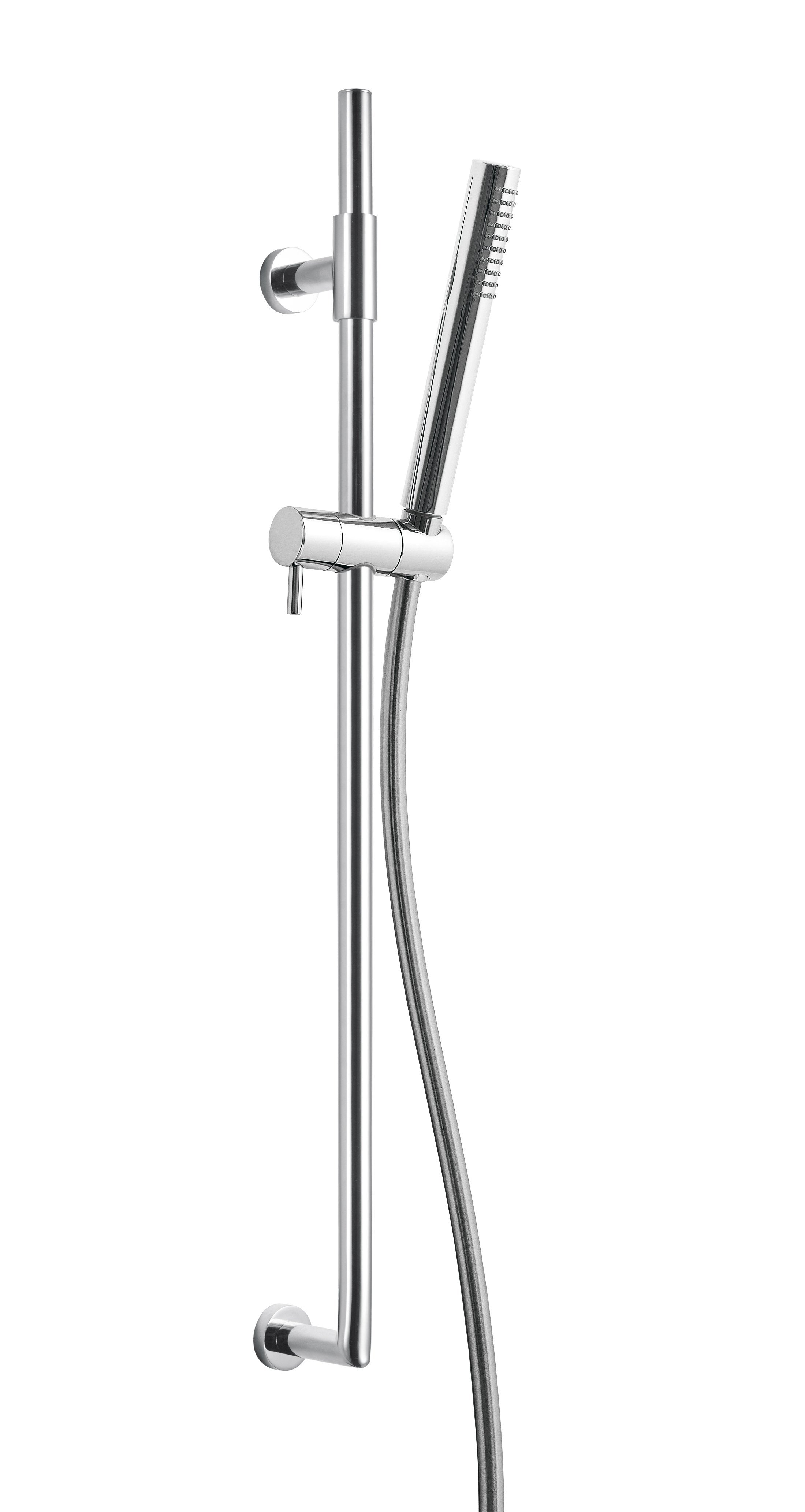 Treemme Los asta doccia 91 cm con doccetta e saliscendi Cromo Lucido, dettaglio ravvicinato della finitura e del marchio...