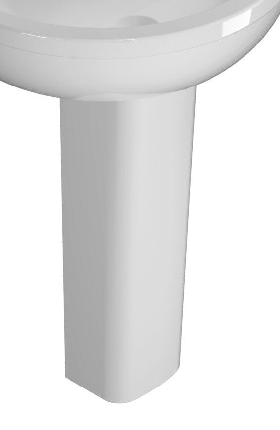 Ceramica Globo Grace Colonna A Terra Per Lavabo Grn60 Grn55 ambientato su piano bagno con accessori