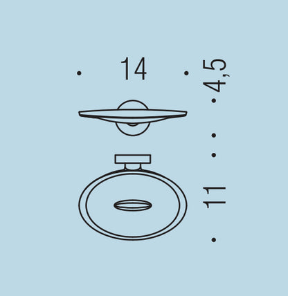 Colombo Plus W49010OM Porta Sapone da parete Oro Mat