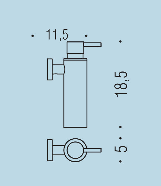 Colombo Plus W49810OM Dispenser Spandisapone A Parete Oro mat