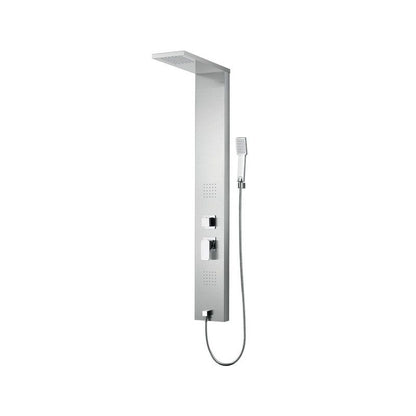 New Line P1 Pannello Doccia Idromassaggio 2 Jet Laterali Acciaio Inox Cromo