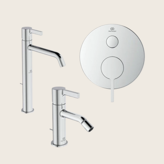Ideal Standard Joy Set Rubinetti Lavabo alto bidet e Doccia con scarico e corpo incasso cromo BC781AA BC784AA A7386AA A1300NU