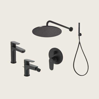 Ideal Standard Cerafine O Set Completo Rubinetteria Bagno Lavabo Doccia Bidet Nero Opaco Incasso Doccia Incluso A7193XG BD131XG  BC705XG BD389XG
