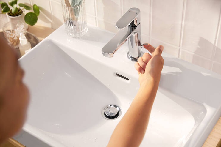 Hansgrohe Rebris S Miscelatore Lavabo Coolstart con salterello Cromo 72519000