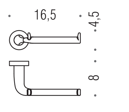 Colombo Basic Porta Rotolo Cromo b2708, dettaglio ravvicinato del materiale e dell'aggancio - Colombo Design