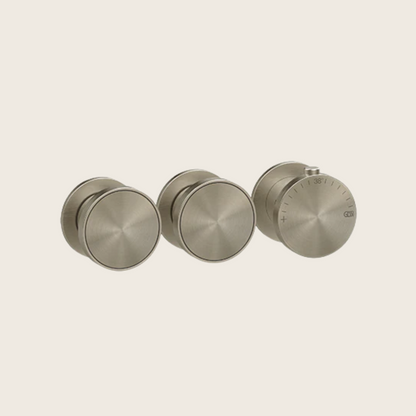 Parte esterna miscelatore termostatico a parete 2 uscite indipendenti brushed brass pvd origini 66334 gessi