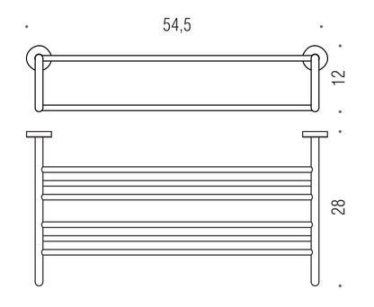 Colombo Basic B2787 Rack Portasciugamani multiplo Cromo