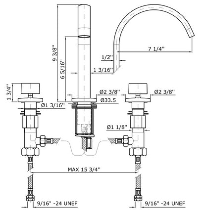 Zucchetti Isyfresh Gruppo Lavabo 3 fori Cromo ZD4437