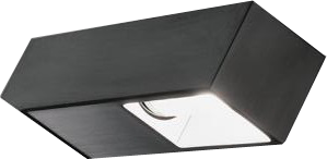 Antonio Lupi Raggio Lampada Alogena in Acciaio Inox in satinato accesa in ambiente, design e diffusione della luce...
