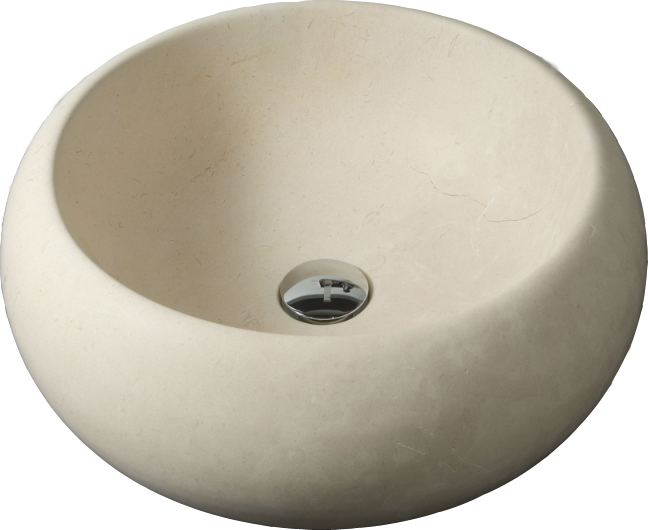Antonio Lupi Bull S Ciotola 15x45 cm In Pietra Sinai in naturale ambientato su piano bagno con accessori - Antonio Lupi...