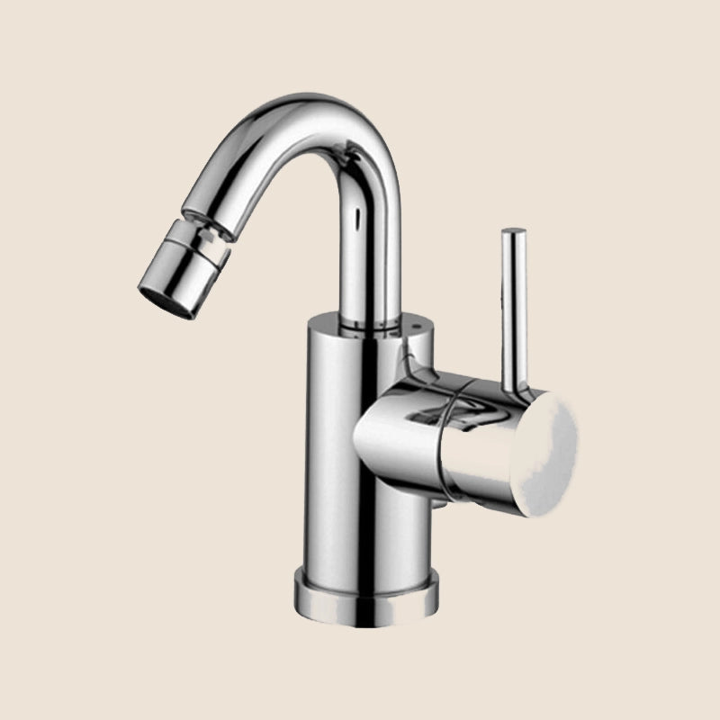 Paffoni Birillo Bi137 Miscelatore bidet Monocomando Con, vista frontale della maniglia e della bocca di erogazione