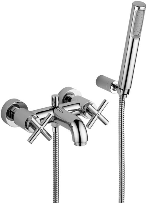 Paffoni Quattro QTV023 Gruppo vasca doccia con set doccetta cromo