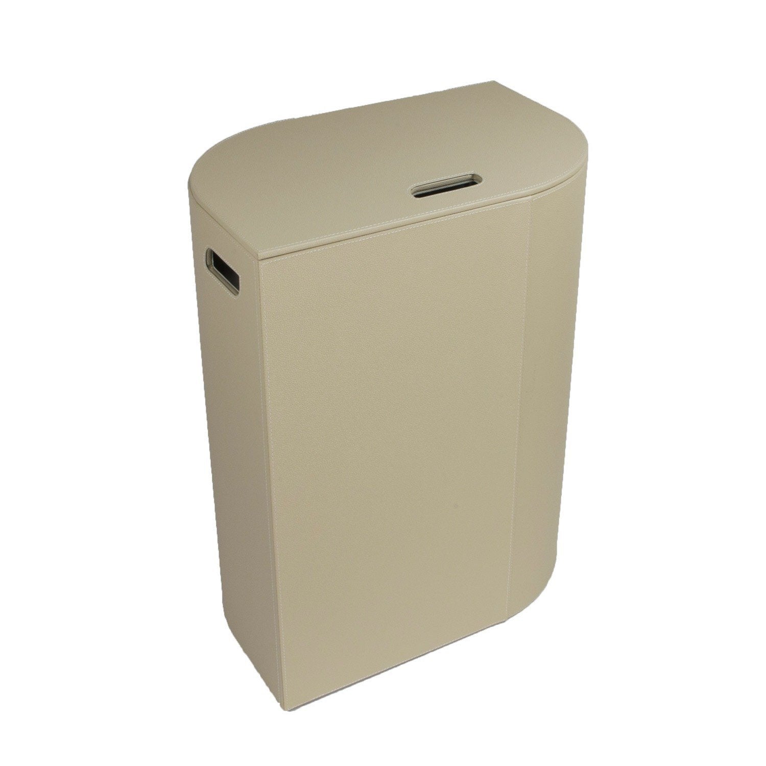 Koh-i-noor Vela cesto portabiancheria 48x32 H.61 con sacco interno in mdf ed ecopelle tortora