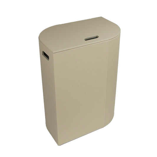 Koh-i-noor Vela cesto portabiancheria 48x32 H.61 con sacco interno in mdf ed ecopelle tortora