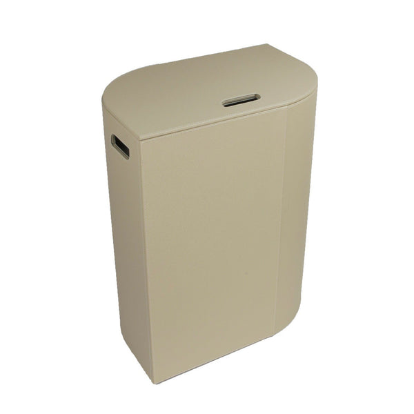 Koh-i-noor Vela cesto portabiancheria 48x32 H.61 con sacco interno in mdf ed ecopelle tortora
