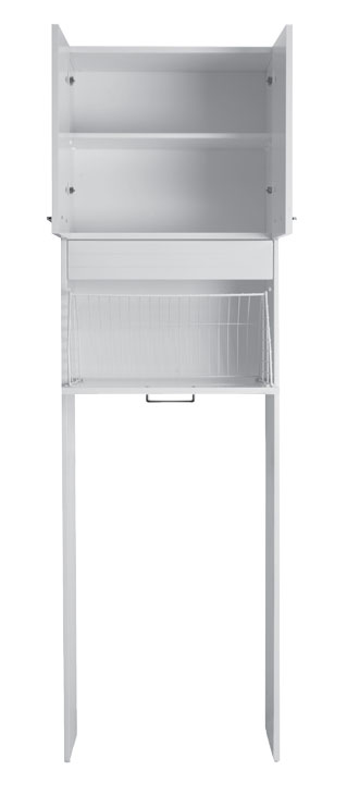 Colavene brava 1 mobile porta lavatrice asciugatrice portabiancheria con ante bianco lucido
