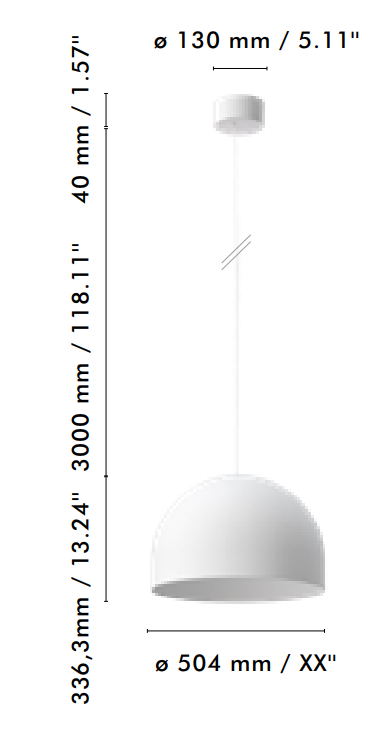 Flos My dome lampada 50 cm a sospensione bianco opaco F1915009