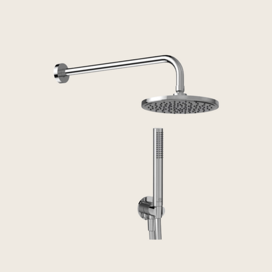 Kit Doccia con soffione 20 cm braccio 40 cm doccetta stick e flessibile antitorsione 175 cm cromo Ideal standard Light