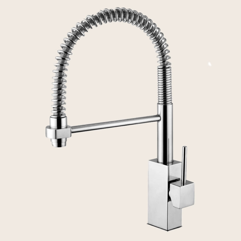 paffoni level lea176 professional miscelatore lavello con braccio girevole cromo