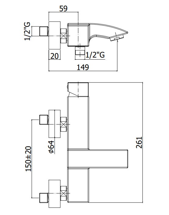Paffoni Level Lec022 miscelatore vasca senza set doccia, dettaglio ravvicinato della texture antiscivolo