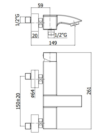 Paffoni Level Lec022 miscelatore vasca monocomando senza set doccia cromo