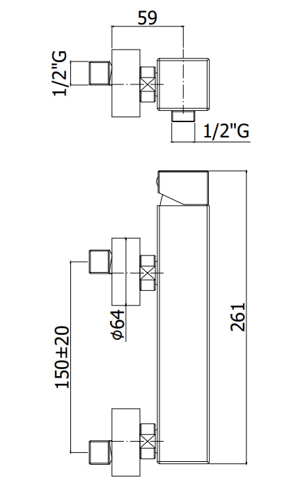 Paffoni Level Lec168 Miscelatore Esterno Doccia Monocomando Senza Set Doccetta Cromo