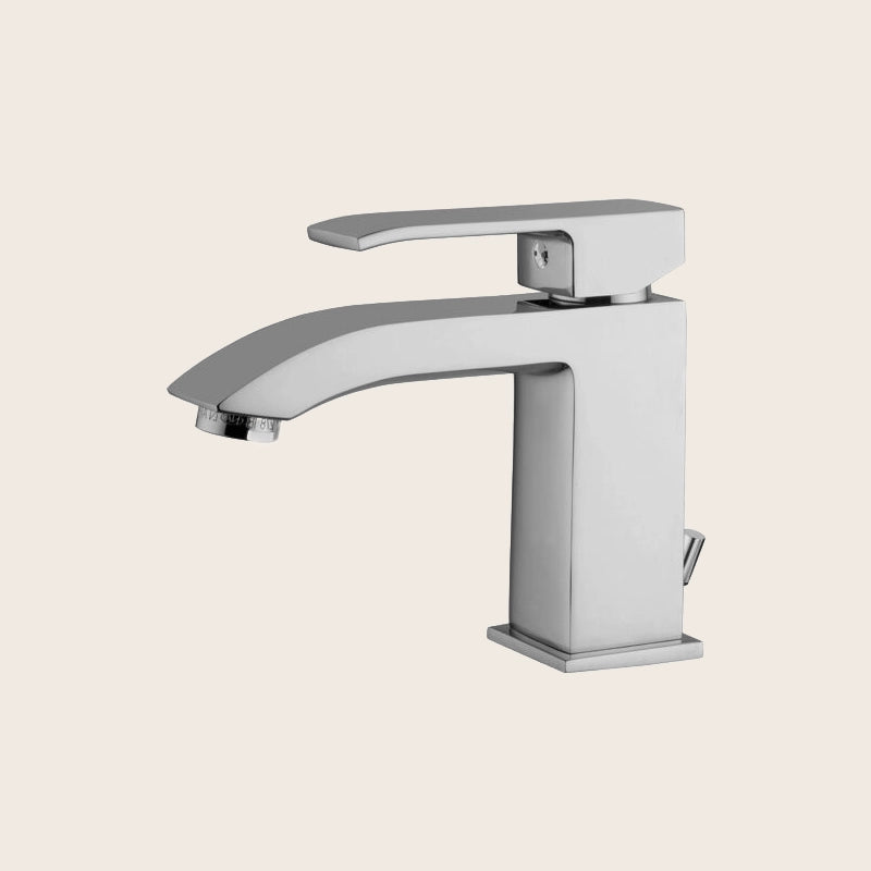 Paffoni Level Les071 Misceltore Monocomando Lavabo senza ambientato su piano bagno con accessori