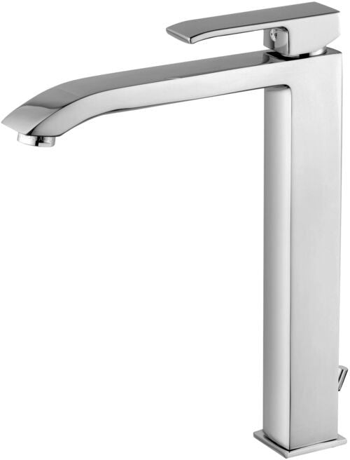 Paffoni Level Les081 Miscelatore Lavabo alto Prolungato, vista frontale su sfondo bianco