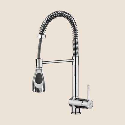 Paffoni Stick Sk177 Miscelatore Lavello Professionale in abs installato su lavello, vista della bocca e della leva
