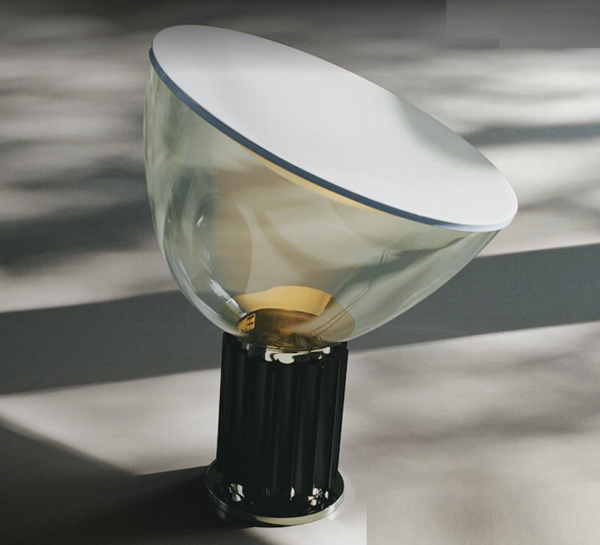 Flos Taccia Small Lampada da tavolo 48 cm Nero Opaco, particolare del diffusore luminoso