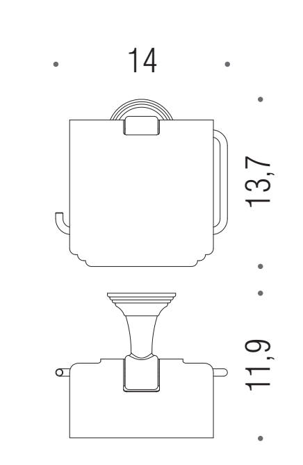 Colombo design Hermitage b3391 Porta Rotolo Coperto in Hps oro