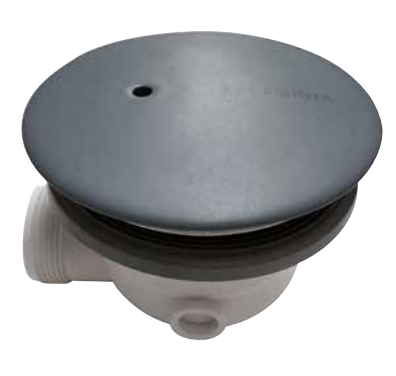 Ceramica Flaminia Drop PLFC piletta 90 mm con sifone per 00 Bianco visto dall'alto con superficie e piletta di scarico