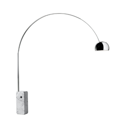Flos Arco Lampada Led a pavimento 240 cm con Base in marmo bianco Carrara