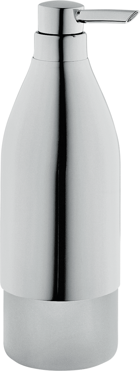 Dispenser Sapone Liquido a Parete Cromo Hansgrohe Starck montato a parete, vista del design e della finitura