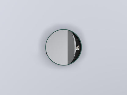 Cielo I Catini Round Box Specchio 75 cm Contenitore tondo Con Scocca Laccata smeraldo