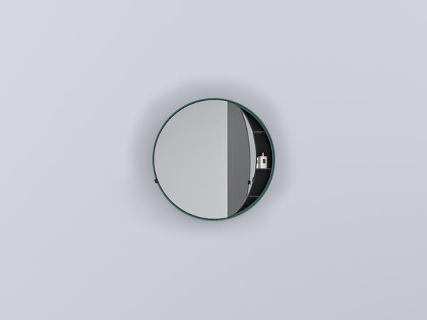 Cielo I Catini Round Box Specchio 75 cm Contenitore tondo Con Scocca Laccata smeraldo
