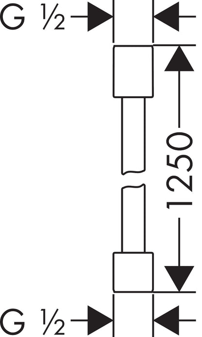 Flessibile doccetta 125 cm con dado Cromo Hansgrohe AXOR Starck 28282000