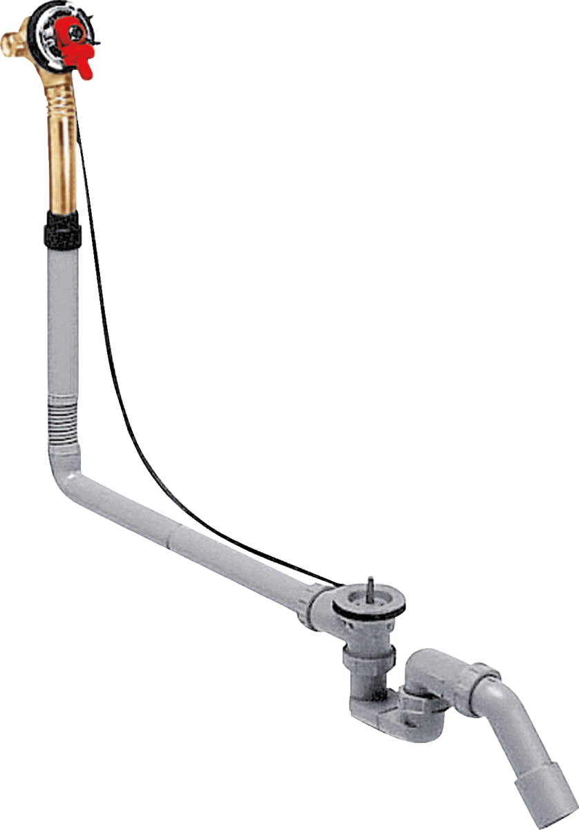 Hansgrohe Exafill Corpo Incasso Per Colonna Scarico Vasca visto dall'alto con superficie e piletta di scarico