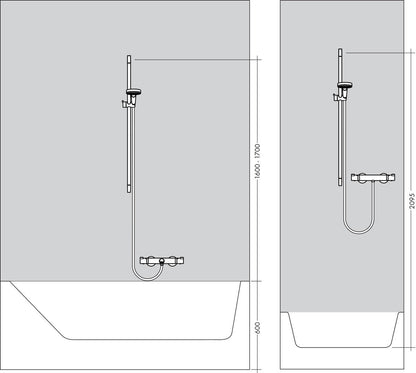 Asta vasca doccia 65 cm Vario con portasapone Hansgrohe Croma 100