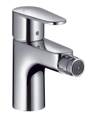 Miscelatore Per Bidet Monocomando Cromato Hansgrohe Talis E2 Cromo, vista frontale della maniglia e della bocca di erogazione