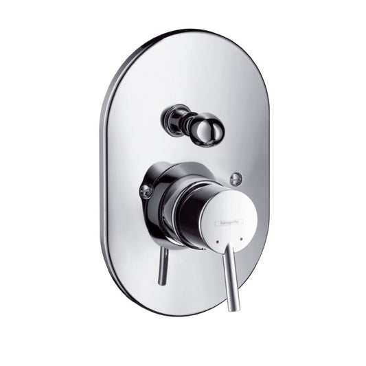 Set Esterno Miscelatore doccia ovale con leva stick senza parte incasso Cromo Hansgrohe Talis S2 32646000